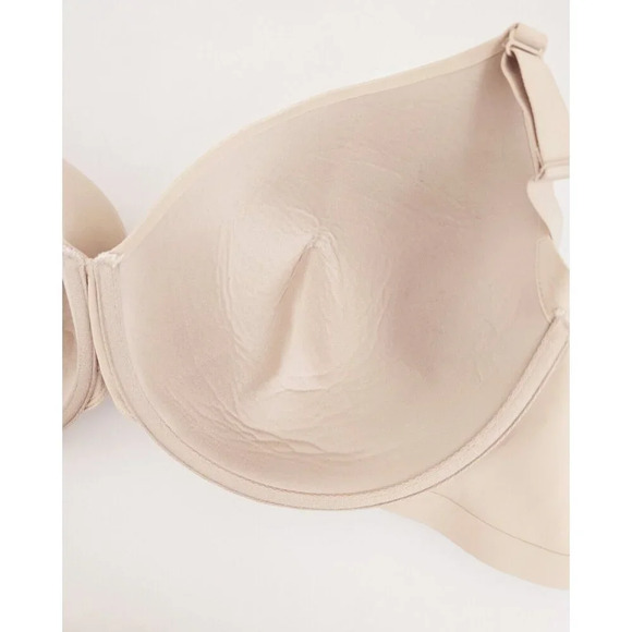 Cacique Lot Of 2 Full Coverage Figure Lined Underwire Beige Grey Lace Bra 46G - Picture 7 of 16